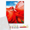 Premium malowanie po numerach Kobieta w czerwonym (PGX37565)