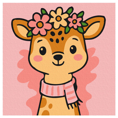 Kolorowanki na płótnie Jeleń w wianku (MBS075)