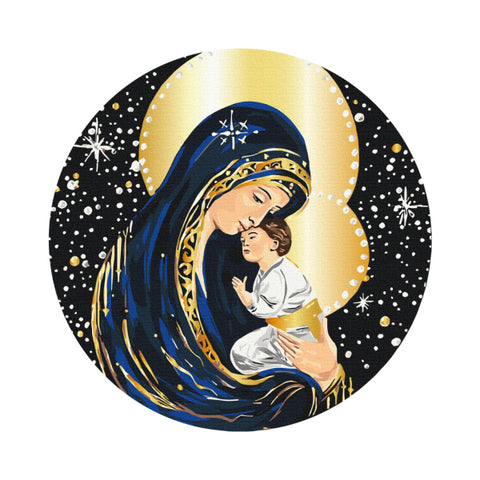 Okrągłe malowanie po numerach Obejmij wszechświat ©Karina Zimina (rozmiar L) (RC00082L)