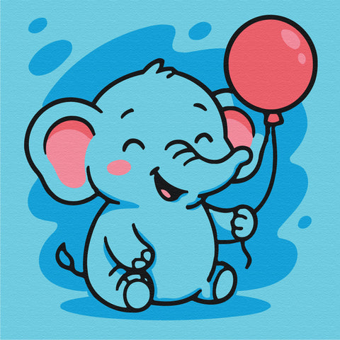 Kolorowanki na płótnie Wesołe słoniątko (MBS076)