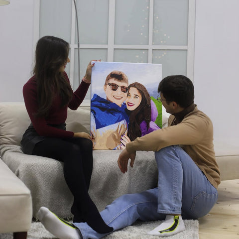 Malowanie po numerach z własnego zdjęcia - Pary, miłość