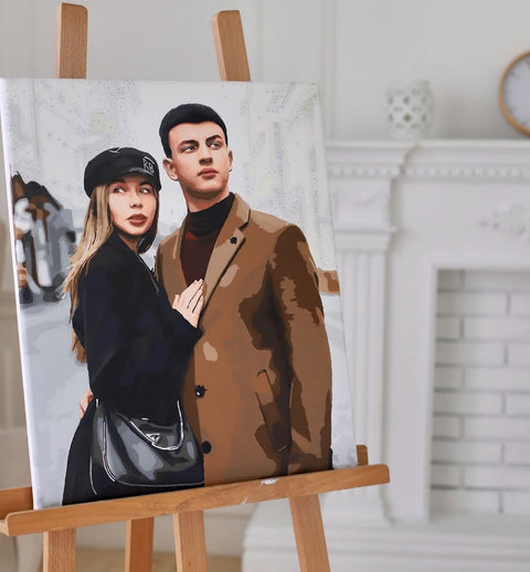 Malowanie po numerach z własnego zdjęcia - Pary, miłość