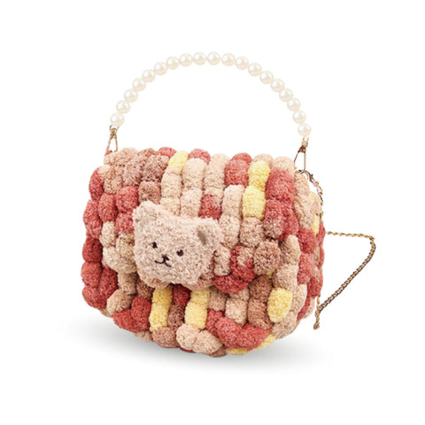 Zestaw do stworzenia torebki „Brązowy miś” (okrągła) (BAG10)