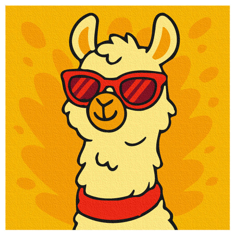 Kolorowanki na płótnie Letni klimat alpaki (MBS082)