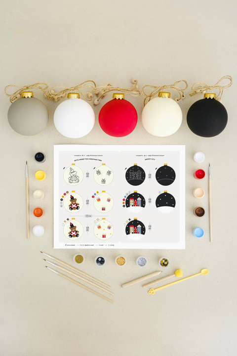 Zestaw do kolorowania bombek noworocznych „Kolory Bożego Narodzenia” (SETB5)