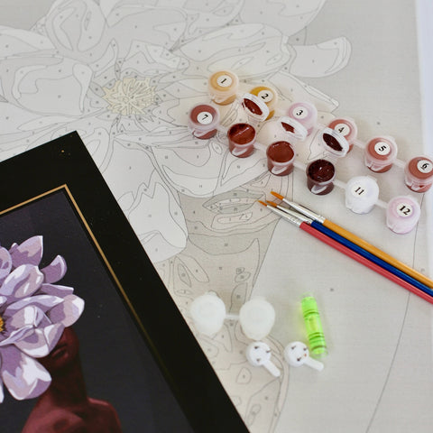Premium malowanie po numerach Kolorowy bukiet lilii (PBS52767)