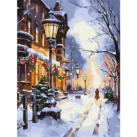 Malowanie po numerach Blask latarni w zimie (RBS53849)