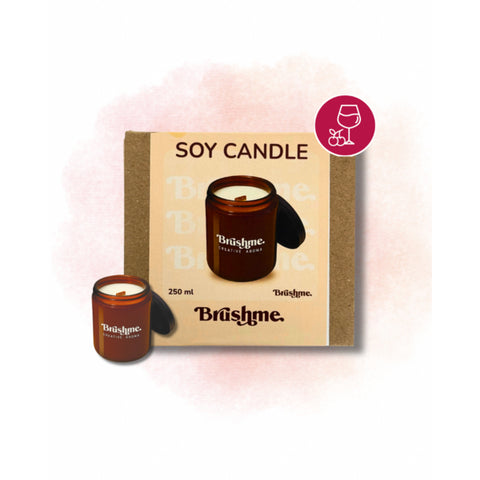 Świeca sojowa nalewana „Wino wiśniowe” 250 ml (CC001)