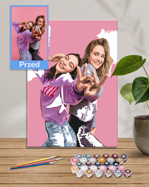 Malowanie po numerach z własnego zdjęcia - Rodzina, przyjaciele