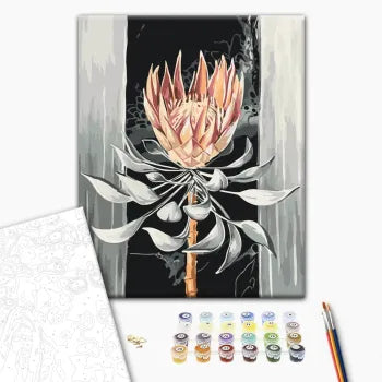 Malowanie po numerach Królewska protea @annelia_art (BS54554)