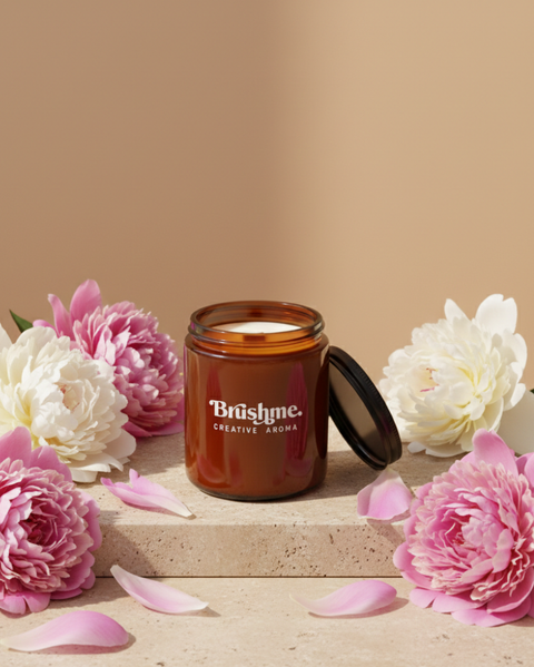 Świeca sojowa nalewana „Kwiat piwonii” 250 ml (CC006)