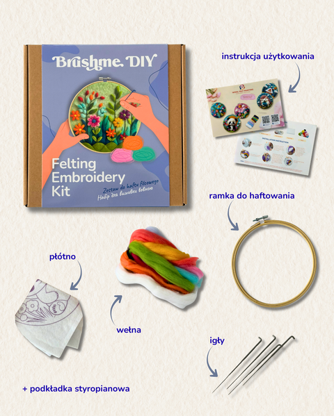 Zestaw do filcowania Ogród kwiatowy (EFL001)