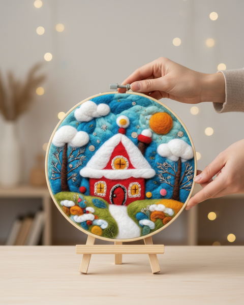 Zestaw do filcowania Dom zimowy (EFL008)