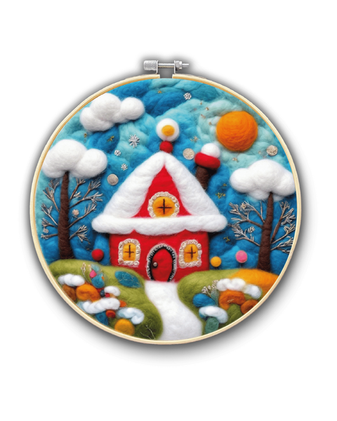 Zestaw do filcowania Dom zimowy (EFL008)