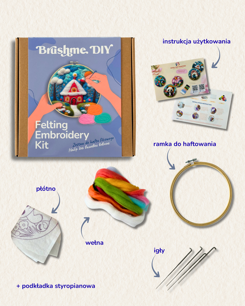 Zestaw do filcowania Dom zimowy (EFL008)