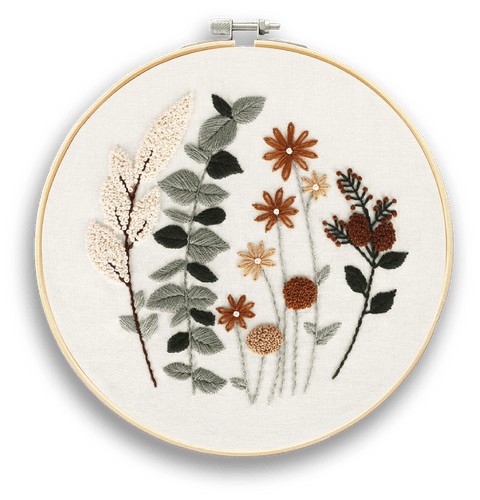 Zestaw do haftu płaskiego Herbarium spokoju (EMBR002)