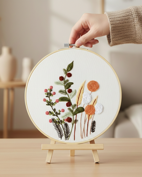 Zestaw do haftu płaskiego Ślady lata (EMBR006)