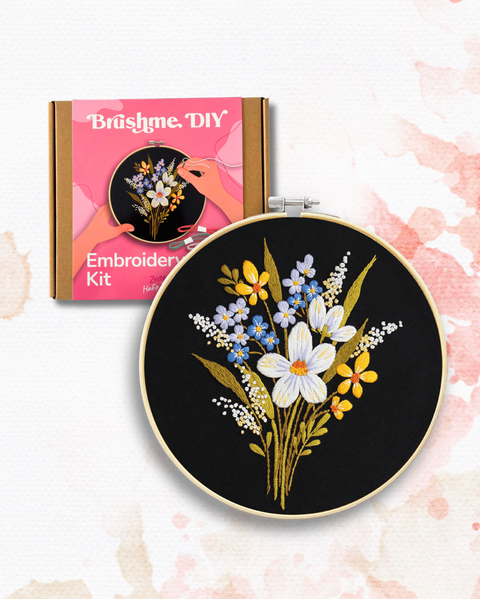 Zestaw do haftu płaskiego Nocny bukiet (EMBR012)