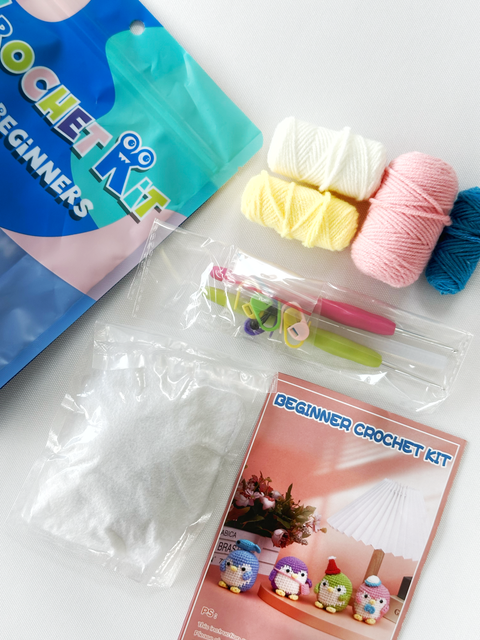 Zestaw do szydełkowania „Różowy pingwin” (NBV7)