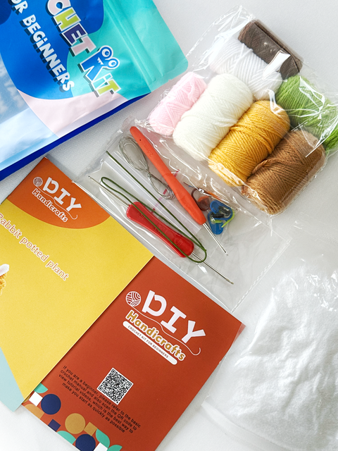 Zestaw do szydełkowania „Doniczka z królikiem” (NBV1)