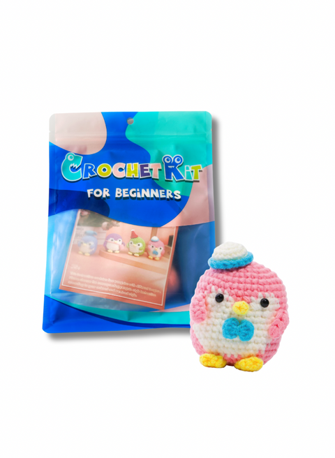 Zestaw do szydełkowania „Różowy pingwin” (NBV7)