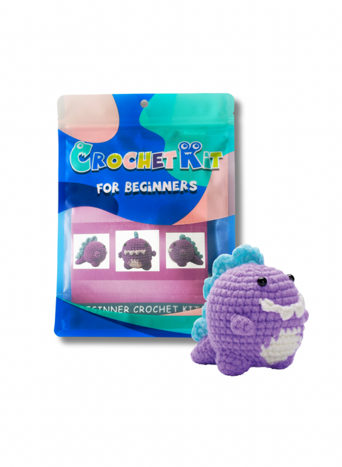 Zestaw do szydełkowania „Fioletowy dinozaur” (NBV8)