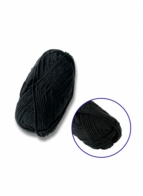 Włóczka 50g czarna (NB116)