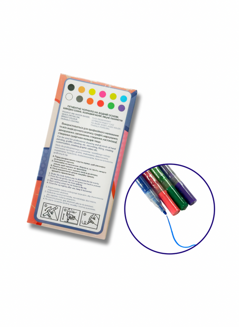 Zestaw markerów akrylowych 12 szt. (MACR12)