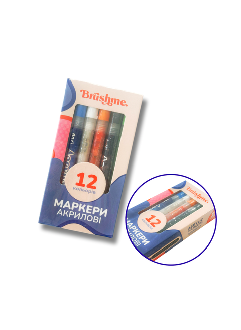 Zestaw markerów akrylowych 12 szt. (MACR12)