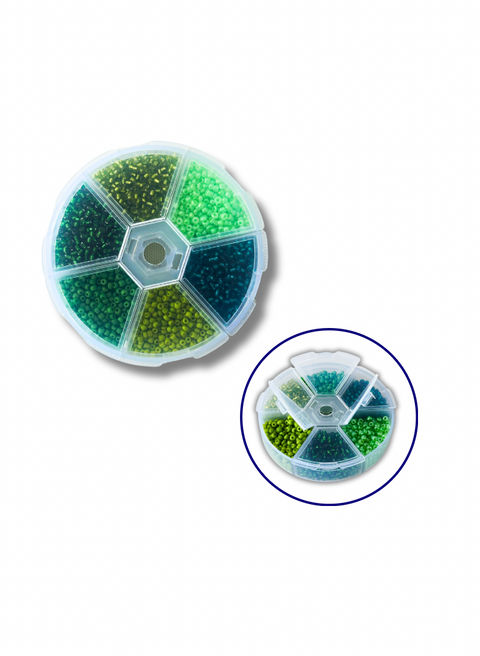 Zestaw koralików №6 (2 mm, 6 kolorów) (NB2M6)