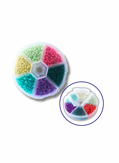 Zestaw koralików №6 (3 mm, 6 kolorów) (NB3M6)