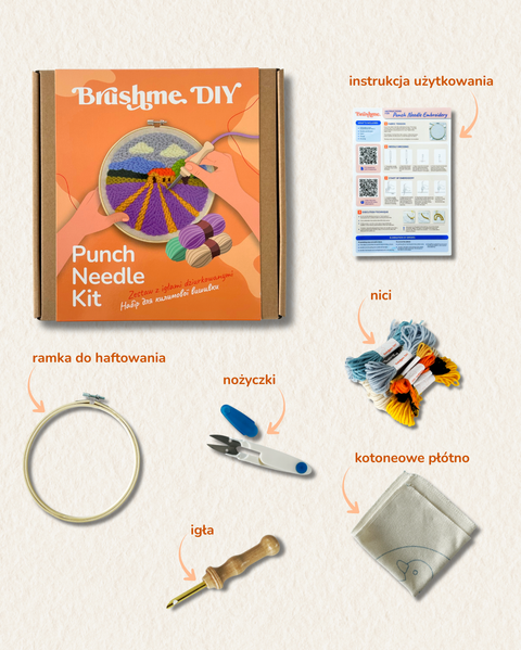 Zestaw do haftu pętelkowego Pole lawendy (PMBR005)