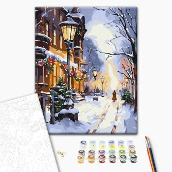 Malowanie po numerach Blask latarni w zimie (RBS53849)