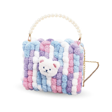 Zestaw do stworzenia torebki „Fioletowy miś” (BAG3)