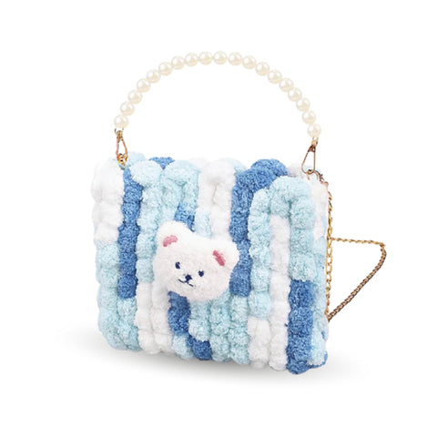 Zestaw do stworzenia torebki „Niebieski miś” (BAG2)