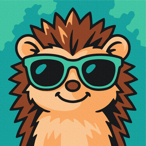 Kolorowanki na płótnie Stylowy jeżyk (MBS081)