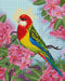 Diamentowa mozaika Papuga w kwiatach (DBS1027)