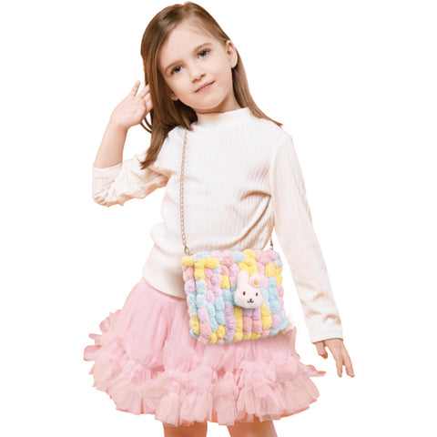 Zestaw do stworzenia torebki „Tęczowy króliczek” (BAG1)