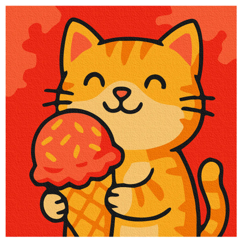 Kolorowanki na płótnie Kotek-mruczek (MBS074)