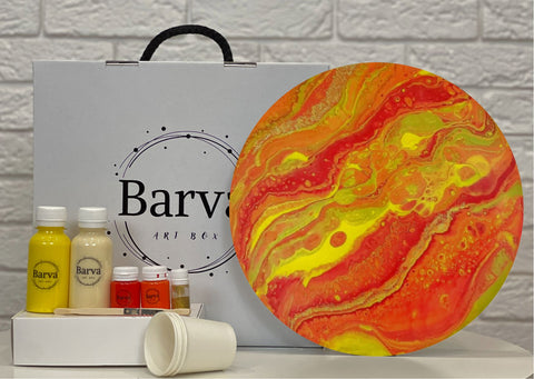 Zestaw do tworzenia Fluid art "Słońce"