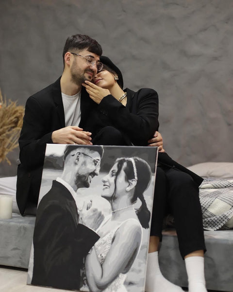 Malowanie po numerach z własnego zdjęcia - Czarno-białe