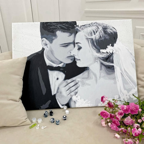 Malowanie po numerach z własnego zdjęcia - Czarno-białe