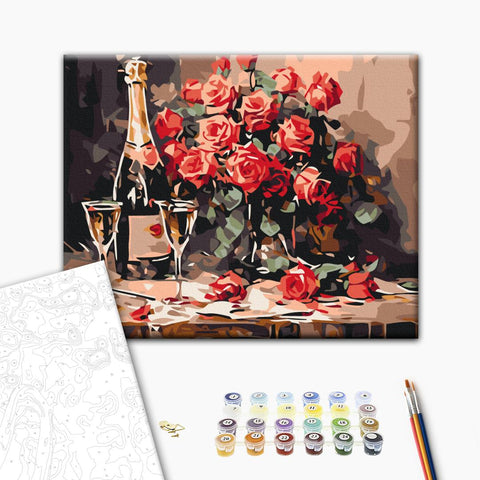 Malowanie po numerach Szampan dla dwojga (RBS53882)