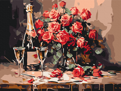 Malowanie po numerach Szampan dla dwojga (RBS53882)