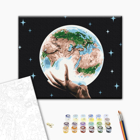 Malowanie po numerach Planeta jest w rękach człowieka (RBS26729)