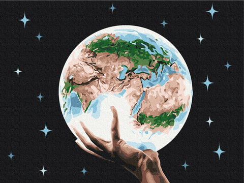 Malowanie po numerach Planeta jest w rękach człowieka (RBS26729)