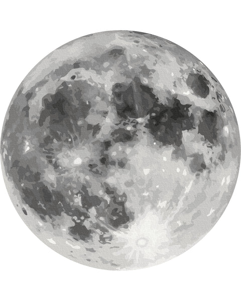 Okrągłe malowanie po numerach Moon (rozmiar L) (RC00087L)