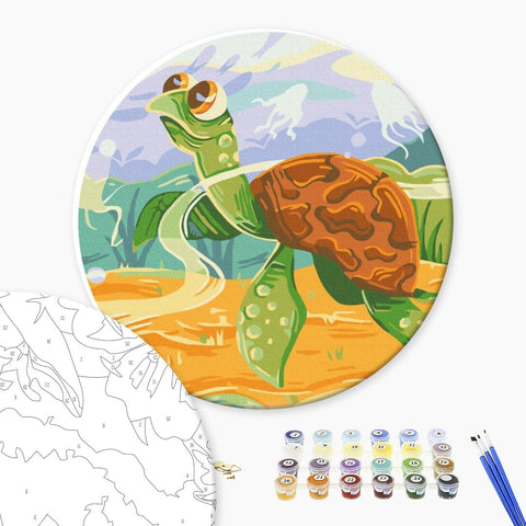 Okrągłe malowanie po numerach Morski świat © Didevych Kateryna (RC00064M)