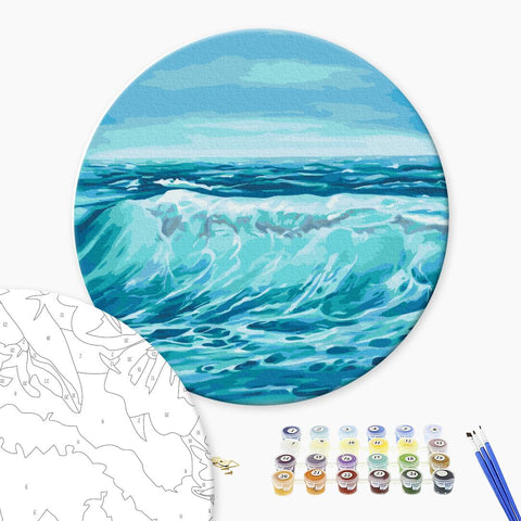Okrągłe malowanie po numerach Wave © Iryna Ponna (RC00065M)