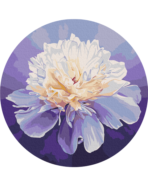Okrągłe malowanie po numerach Delikatna piwonia © Anna Steshenko (RC00074M)